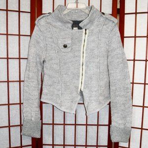 We The Free Cropped Military Style Wool Zip Up